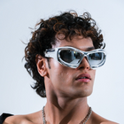 [ Quantum ] Chrome Oversized Sunglasses - projectshades