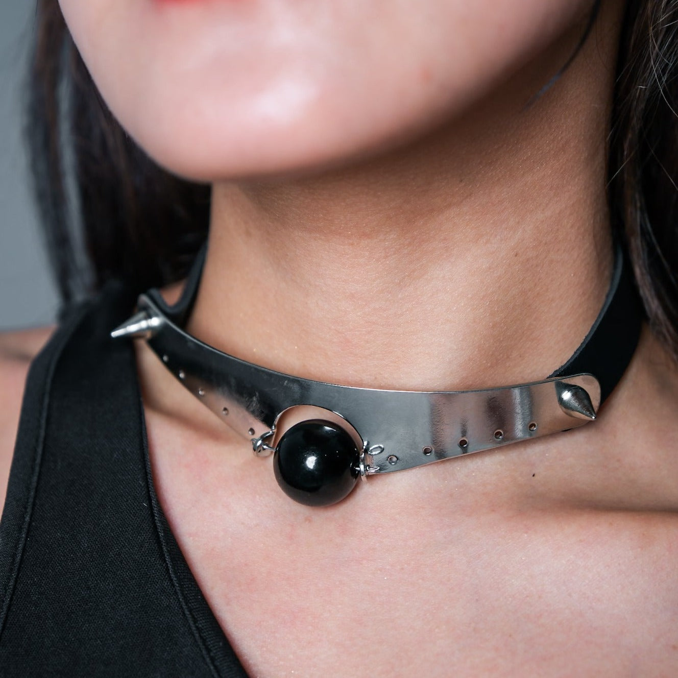 [ Caladan ] Futuristic Metal Choker - projectshades