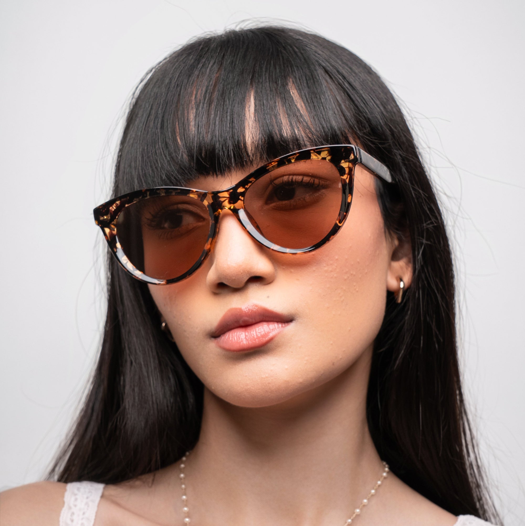 [ Luna ] Classic Cateye Sunglasses : Leopard - projectshades