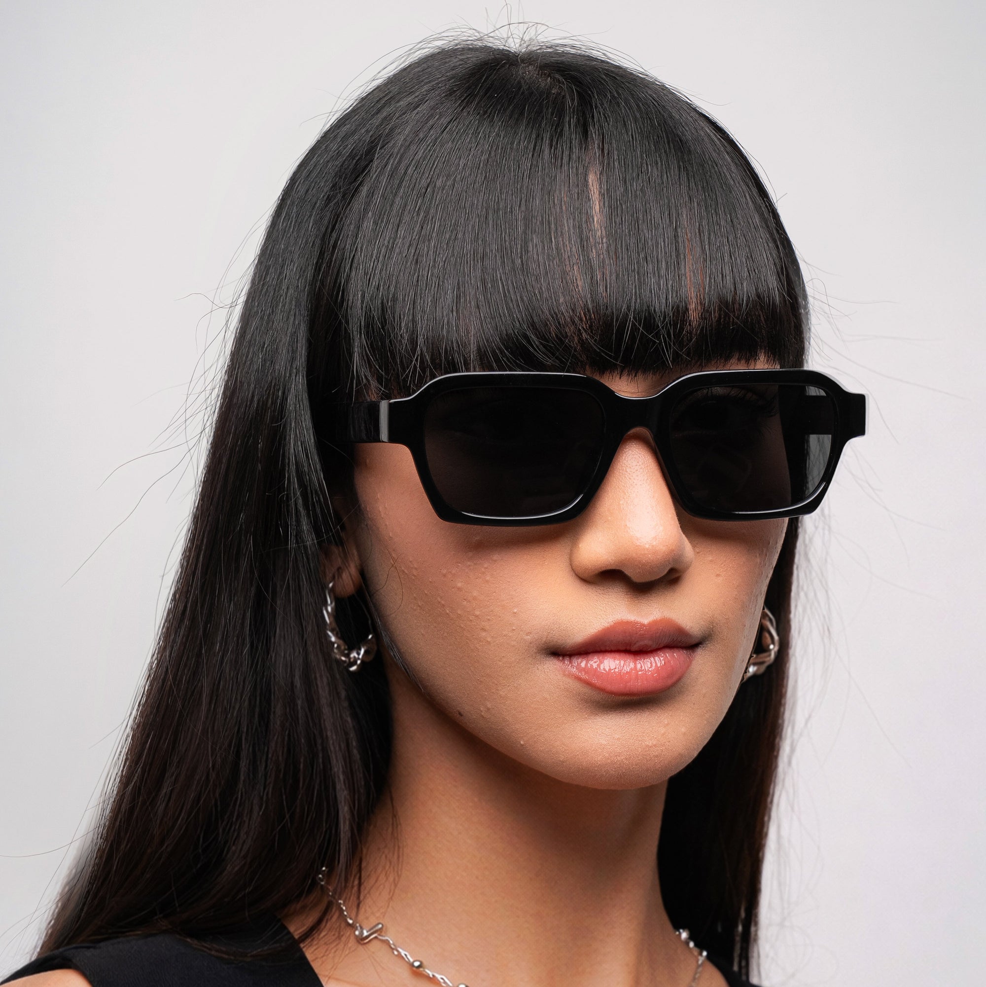 [ Apollo ] Rectangular Unisex Sunglasses : Black - projectshades
