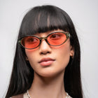 [ Contour ] Sleek Cutline Sunglasses : Green Pink - projectshades