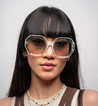 [ Blockout ] Oversized Oval Sunglasses : Green - projectshades