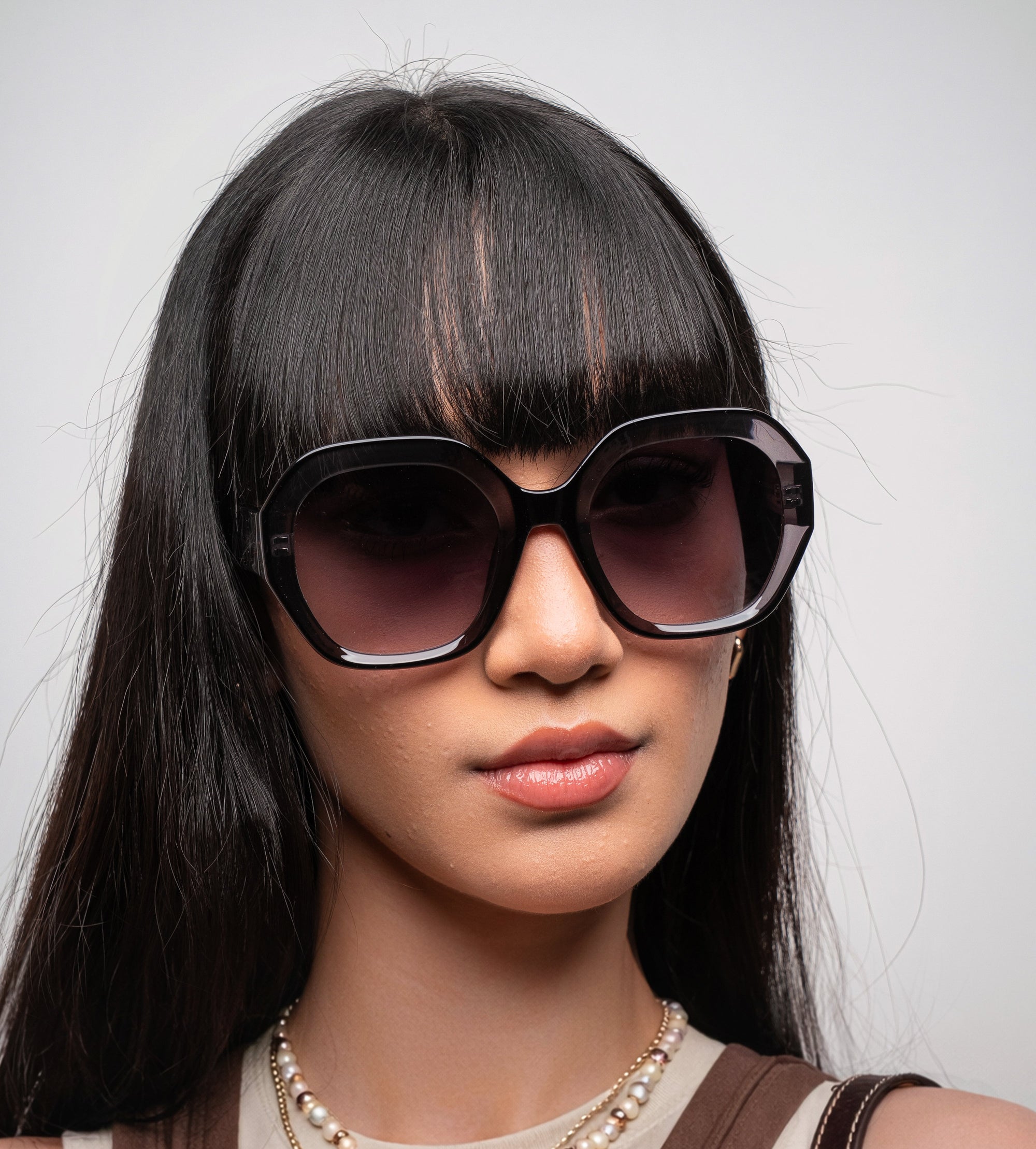 [ Blockout ] Oversized Oval Sunglasses : Purple - projectshades
