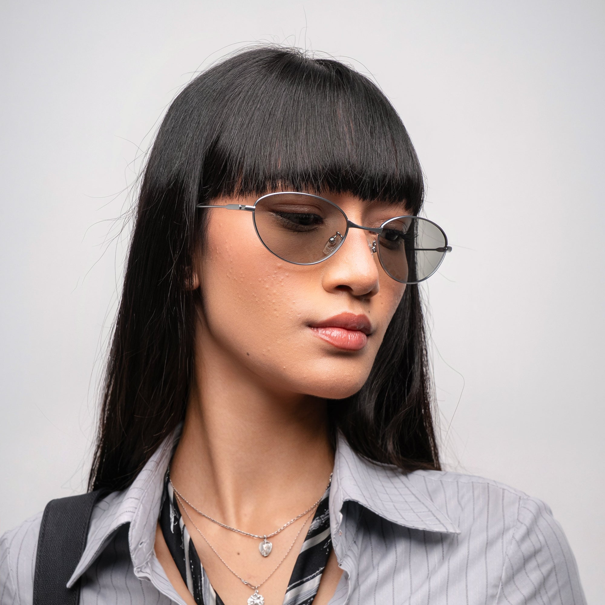 [ Fade ] Oval Polarised Sunglasses : Smoke - projectshades