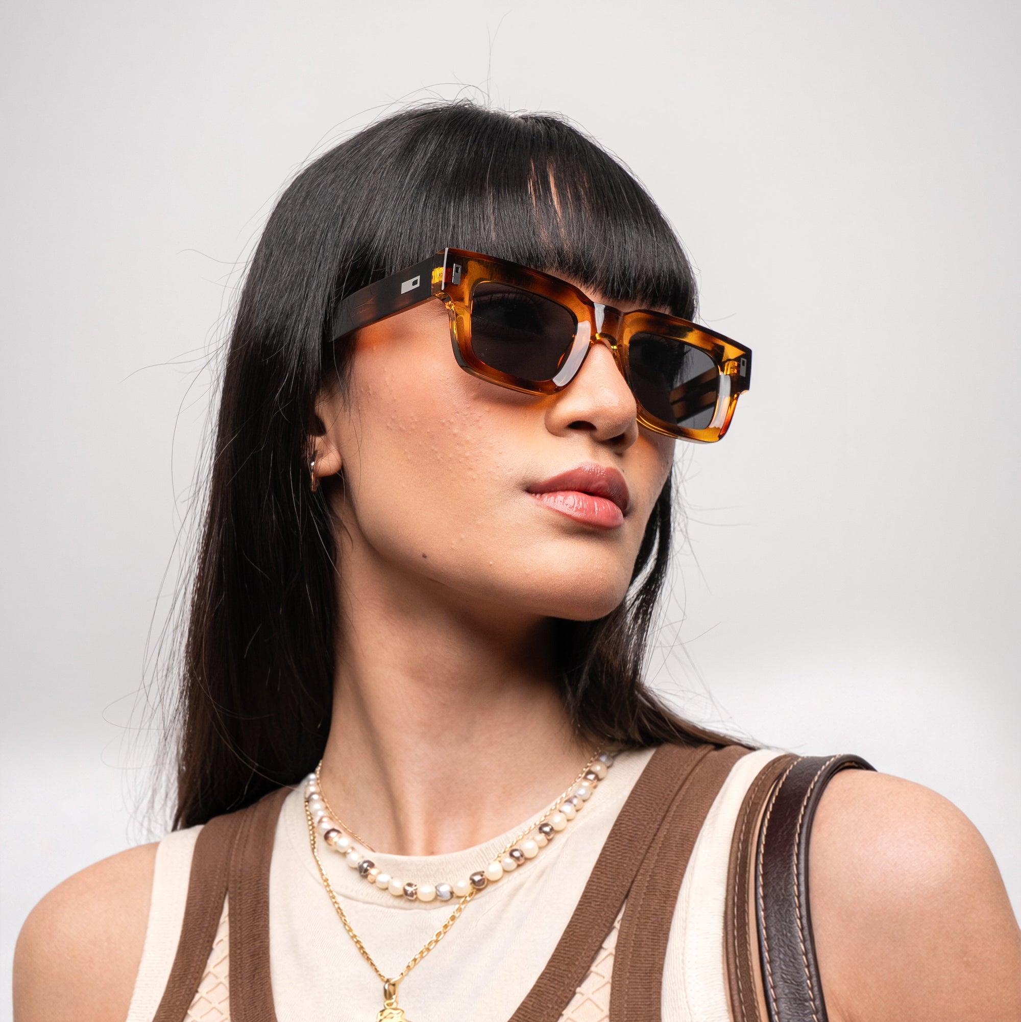 [ Anchor ] Chunky Squared Frames : Gold Tortoise - projectshades