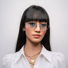 [ Orbit ] Oval Sleek Sunglasses : Blue - projectshades