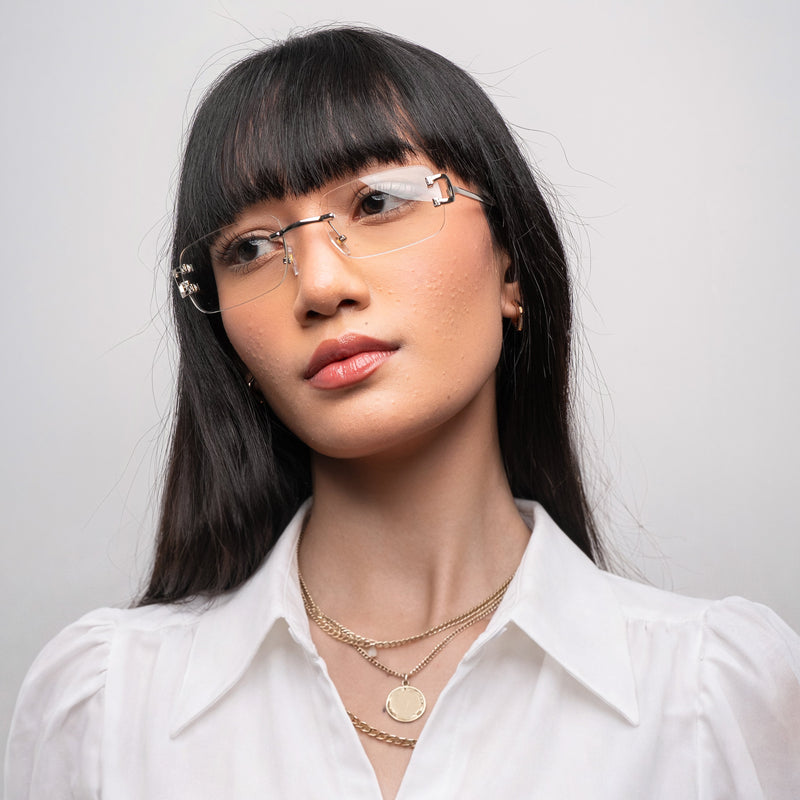[ Serendipity 2.0 ] Holiday Rimless Sunglasses : Clear - projectshades