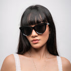 [ Luna ] Classic Cateye Sunglasses : Black - projectshades