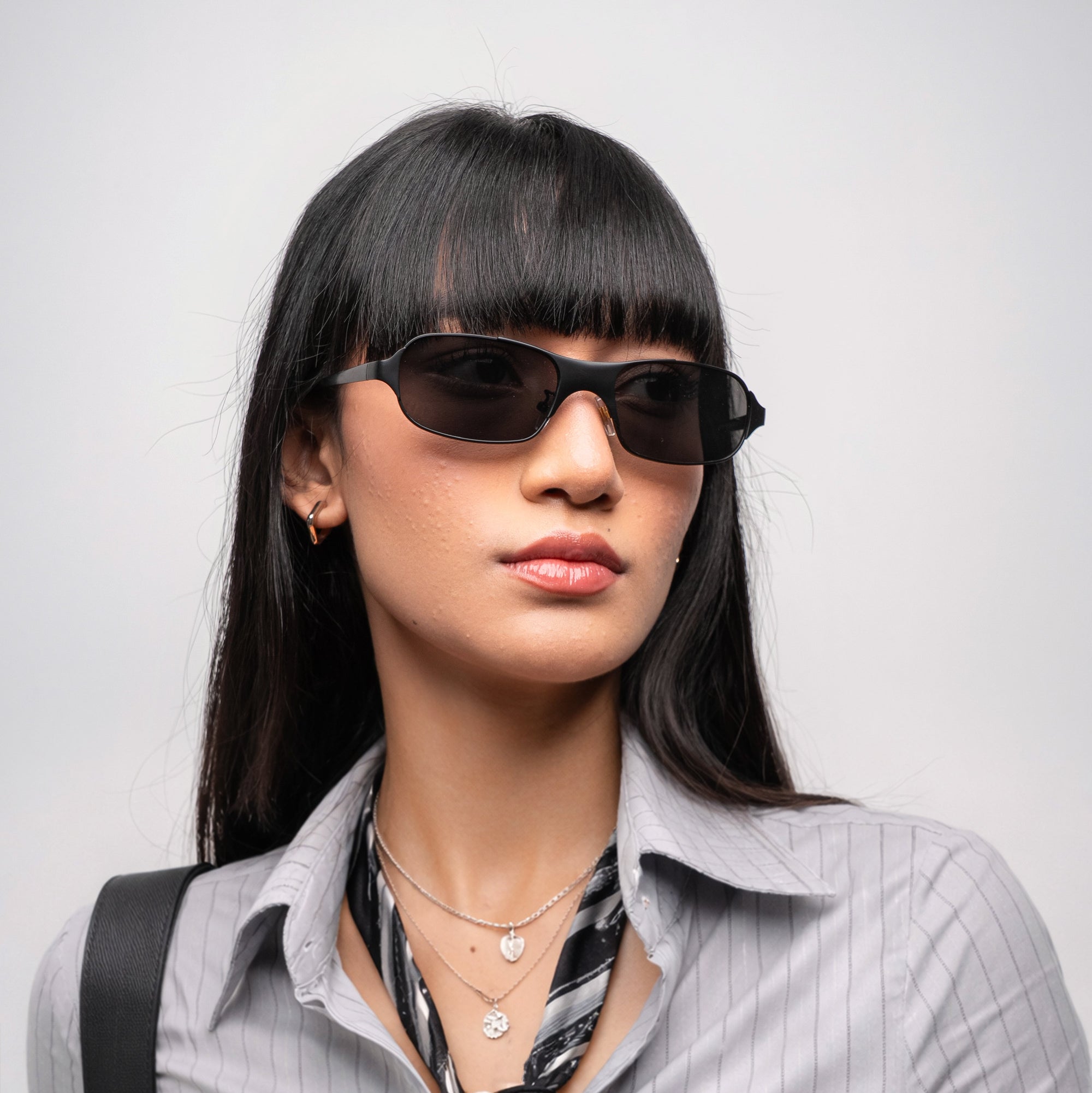 [ Baltic ] Unisex Metal Sunglasses : Black - projectshades