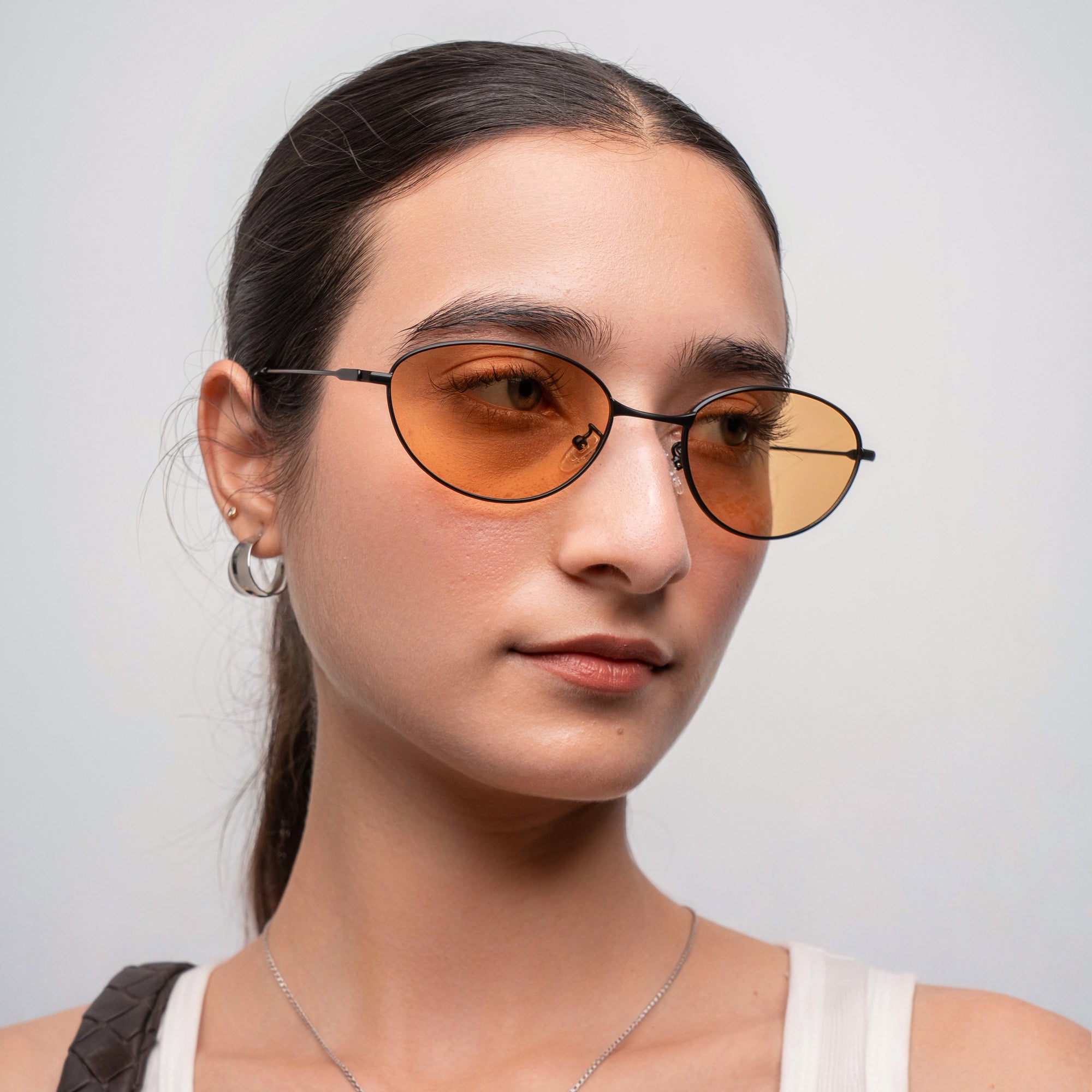 [ Fade ] Oval Polarised Sunglasses : Biege - projectshades