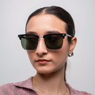 [ Offset ] Clubmaster Squared Sunglasses : Green - projectshades