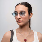 [ Riptide ] Compact Squared Sunglasses : Blue - projectshades