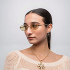 [ Lagoon ] Rectangular Unisex Sunglasses : Green - projectshades