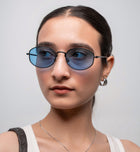 [ Horizon ] Classic Round Sunglasses : Blue