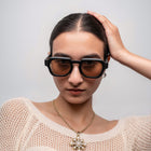 [ Bolt ] Unisex Geometric Sunglasses - Biege - projectshades