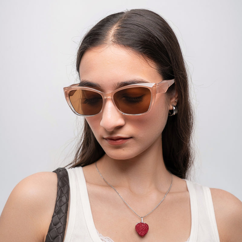 [ Sideeye ] Elevated Cateye Sunglasses : Champagne - projectshades