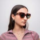 [ Muse ] Oversized Cateye Sunglasses : Leopard Green - projectshades