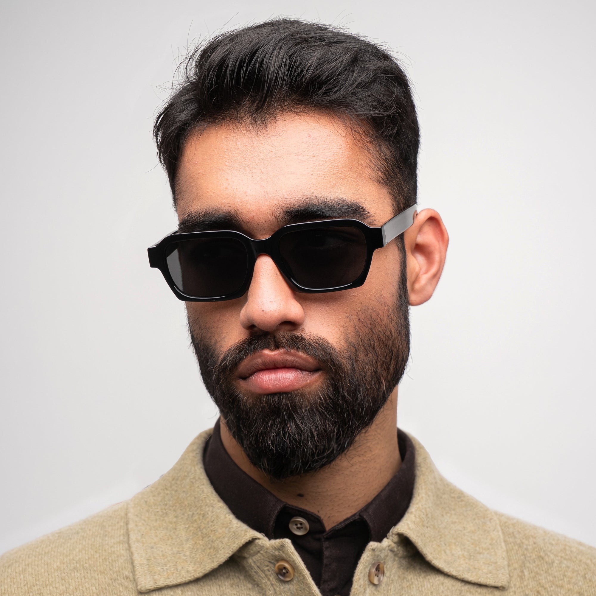 [ Apollo ] Rectangular Unisex Sunglasses : Black - projectshades