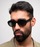 [ Forme ] Classic Round Sunglasses : Green Ombre - projectshades