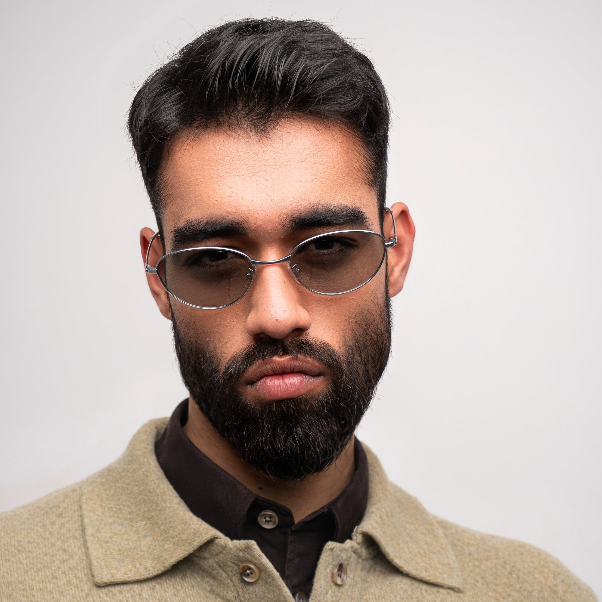 [ Fade ] Oval Polarised Sunglasses : Smoke - projectshades