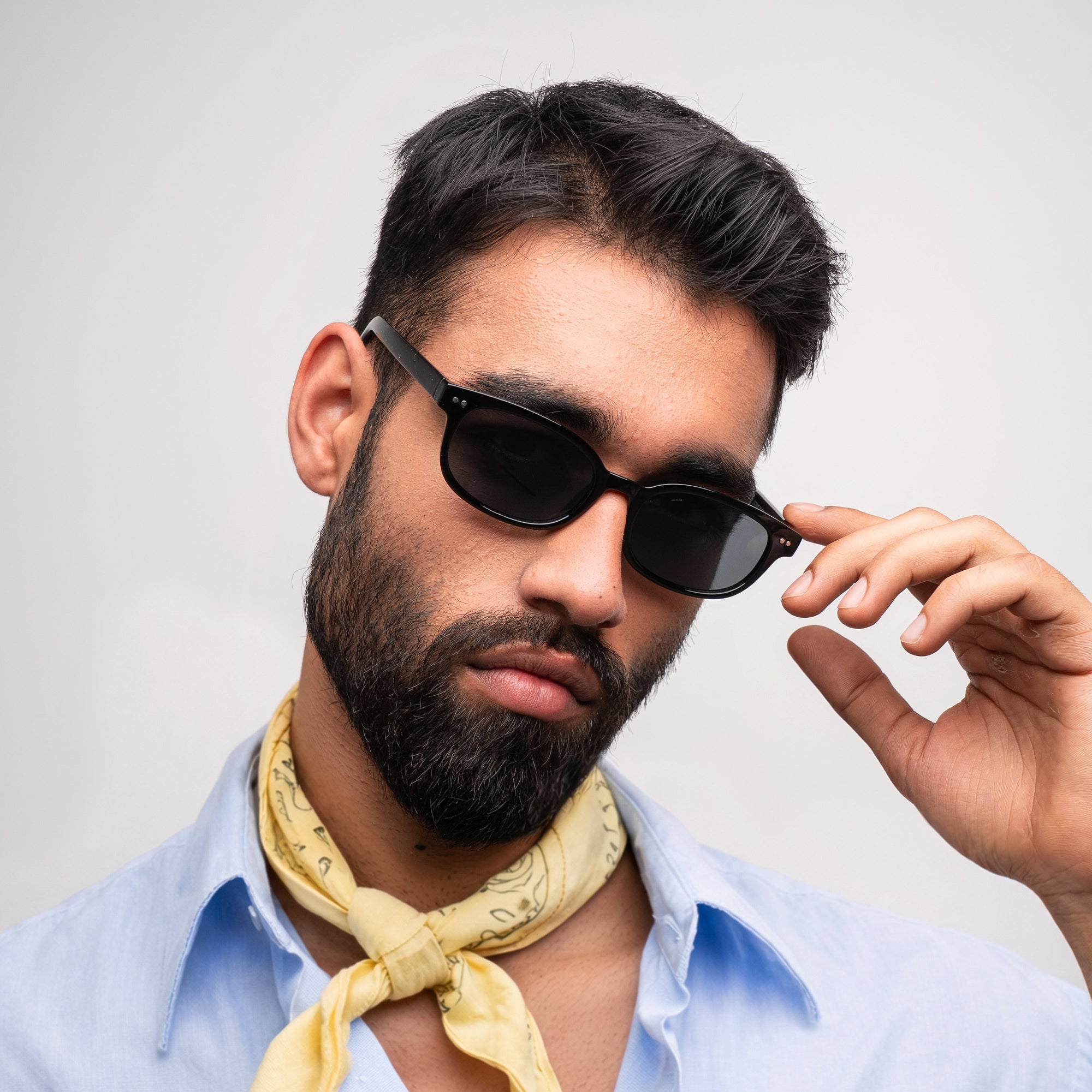 [ Offduty ] Classic Rectangular Sunglasses : Black - projectshades