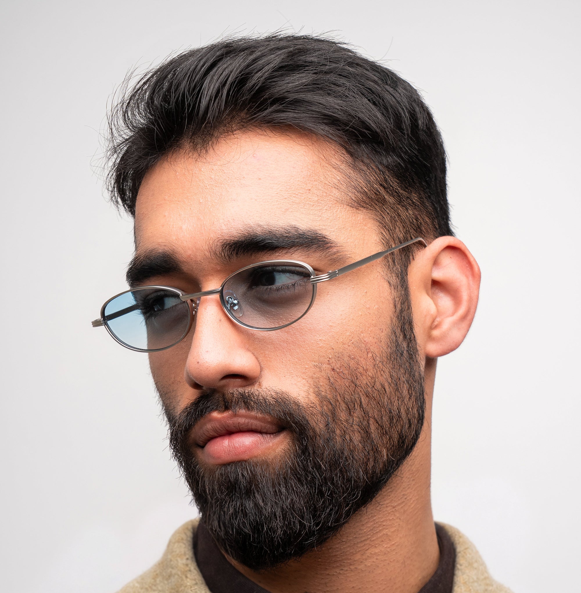 [ Orbit ] Oval Sleek Sunglasses : Blue - projectshades