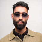 [ Serendipity 2.0 ] Holiday Rimless Sunglasses : Blue - projectshades