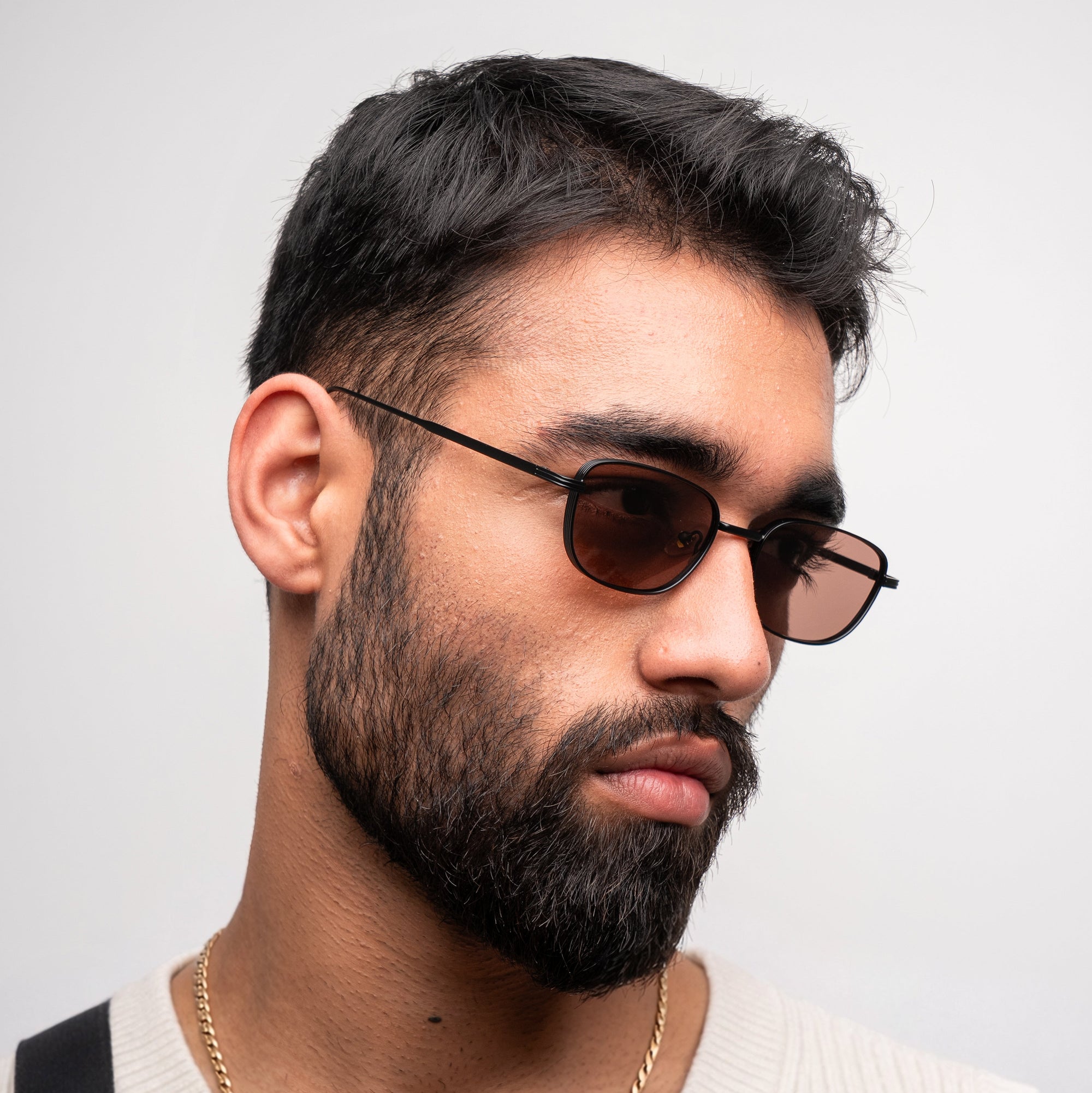 [ Riptide ] Compact Squared Sunglasses : Brown - projectshades