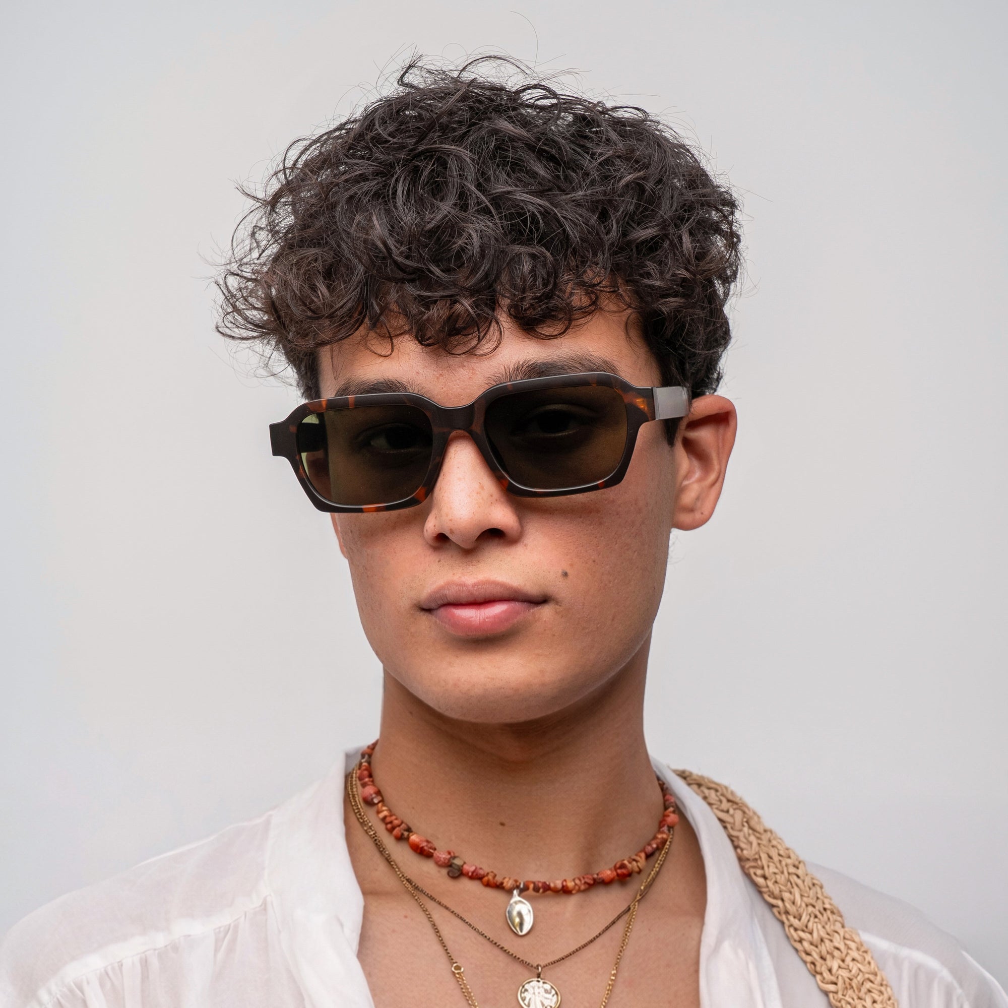 [ Apollo ] Rectangular Unisex Sunglasses : Leopard Green - projectshades