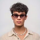 [ Contour ] Sleek Cutline Sunglasses : Purple Brown - projectshades