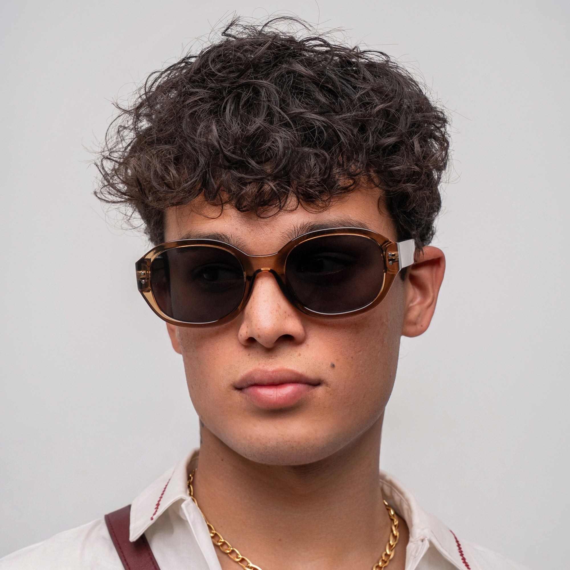 [ Forme ] Classic Round Sunglasses : Brown - projectshades