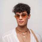 [ Fade ] Oval Polarised Sunglasses : Biege - projectshades
