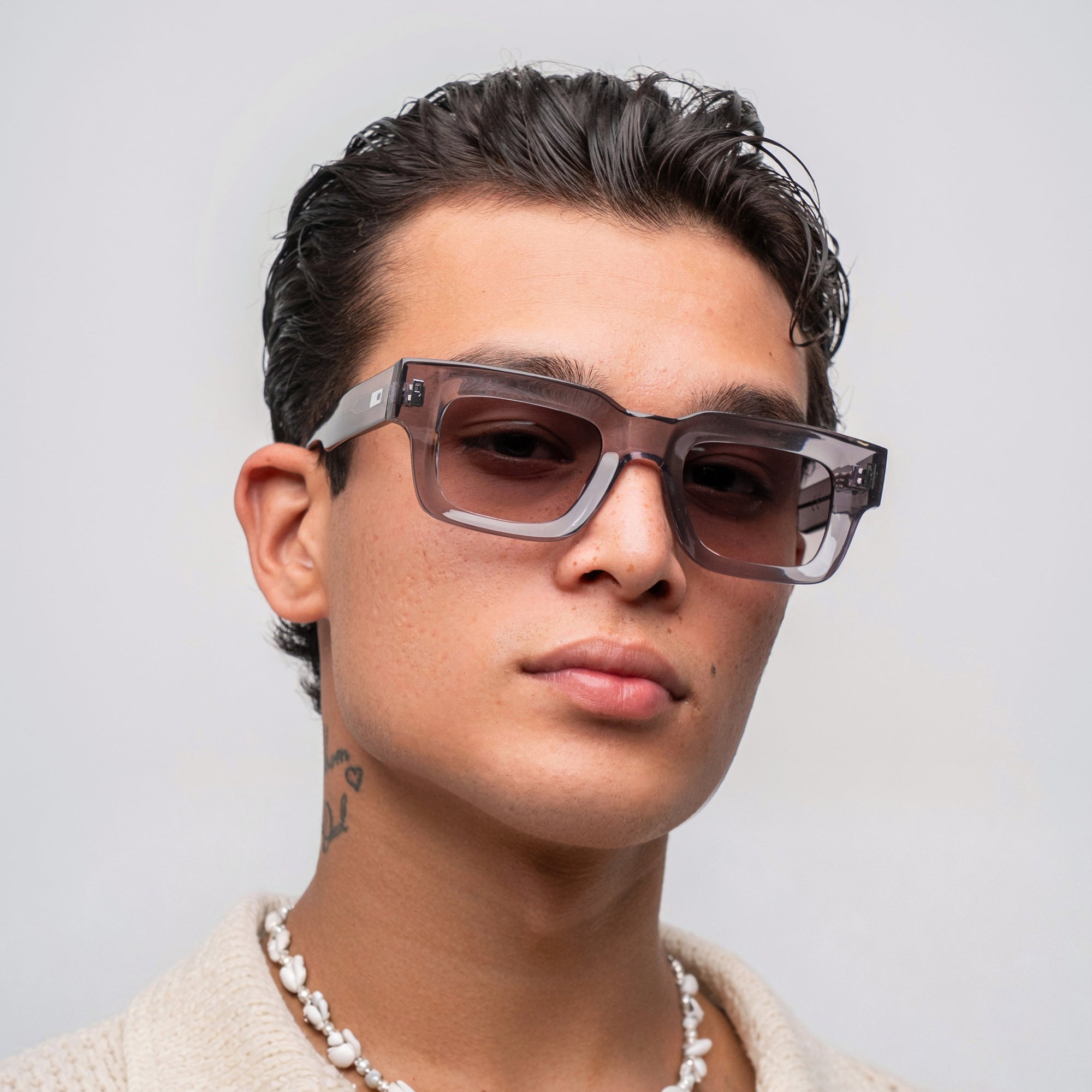 [ Archetype ] Oversized Rectangular Sunglasses : Purple - projectshades
