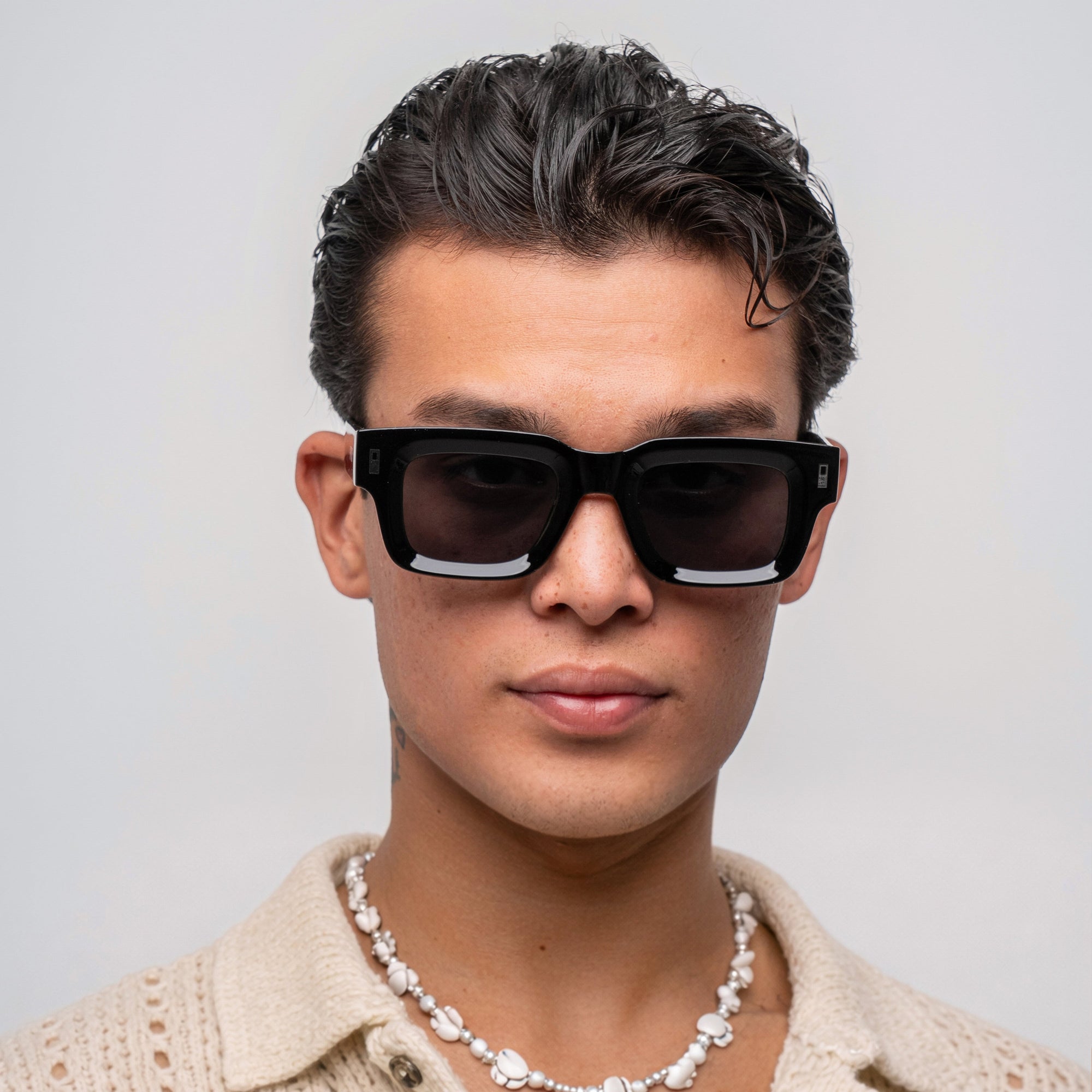 [ Archetype ] Oversized Rectangular Sunglasses : Black - projectshades