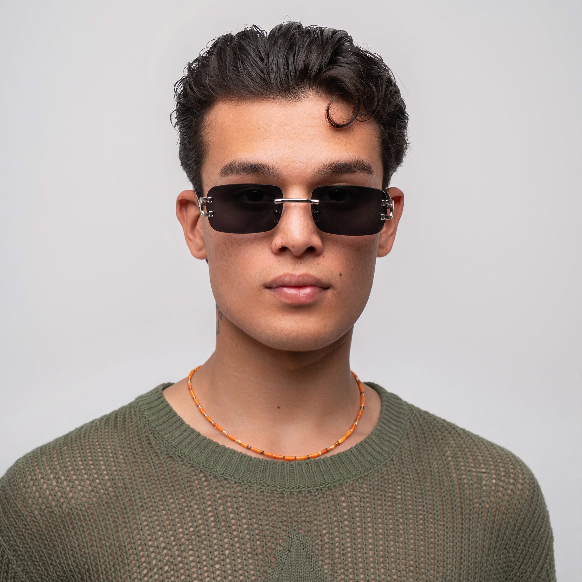 [ Serendipity 2.0 ] Holiday Rimless Sunglasses : Black - projectshades