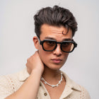 [ Bolt ] Unisex Geometric Sunglasses - Biege - projectshades