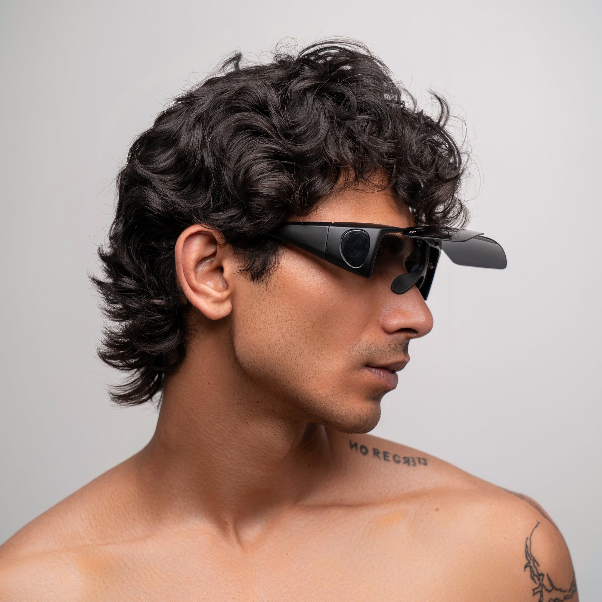 [ Mongul ] Flip-Up Polarsied Sunglasses : Black - projectshades