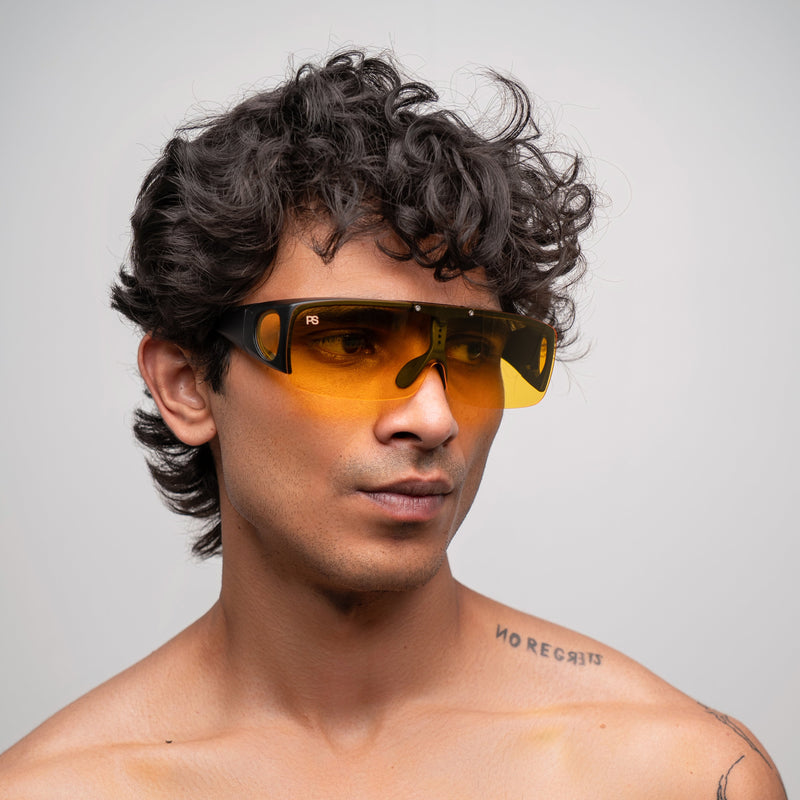 [ Mongul ] Flip-Up Polarsied Sunglasses : Yellow - projectshades
