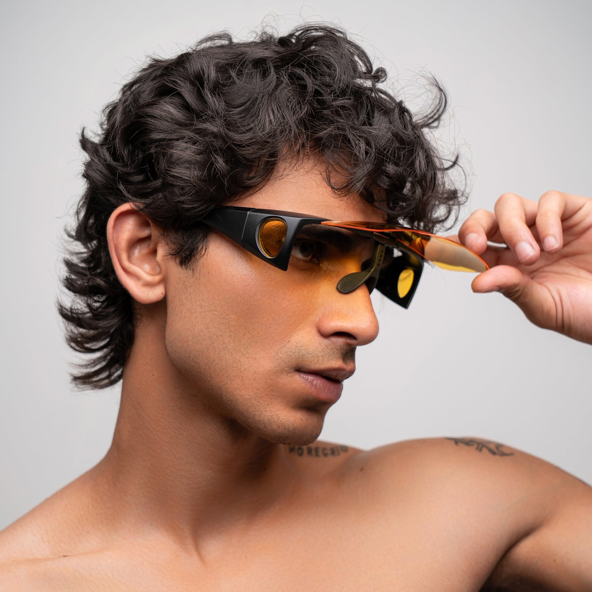 [ Mongul ] Flip-Up Polarsied Sunglasses : Yellow - projectshades