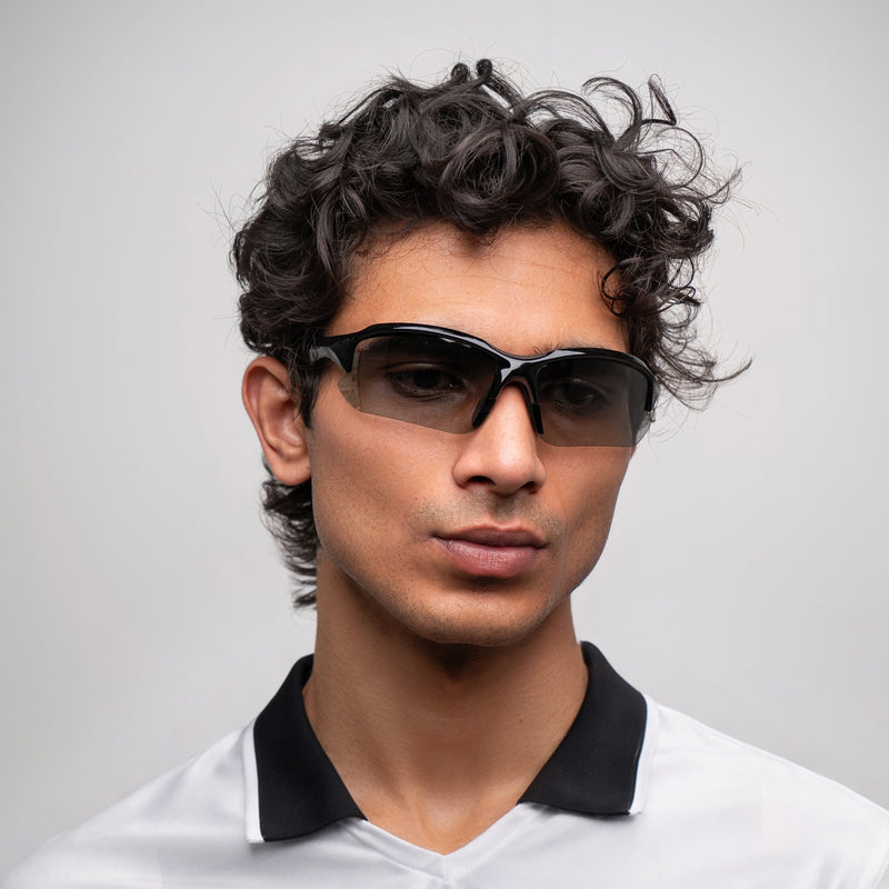 [ Zod ] Semi-Rimless Polarised Sunglasses : Photochromatic - projectshades