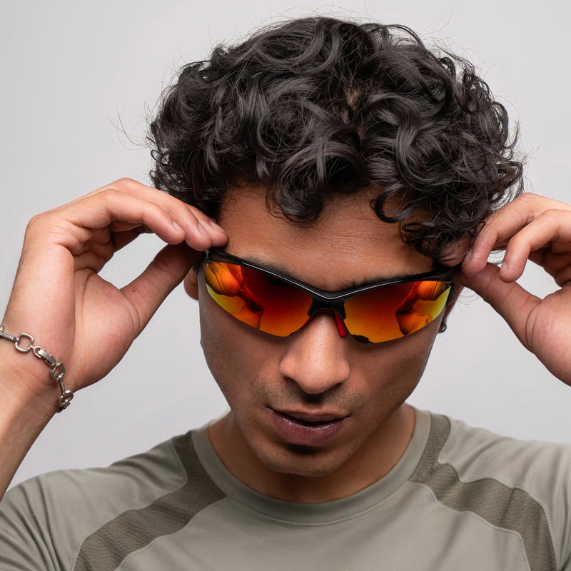 [ Lex ] Polarised Sports Sunglasses : Red - projectshades
