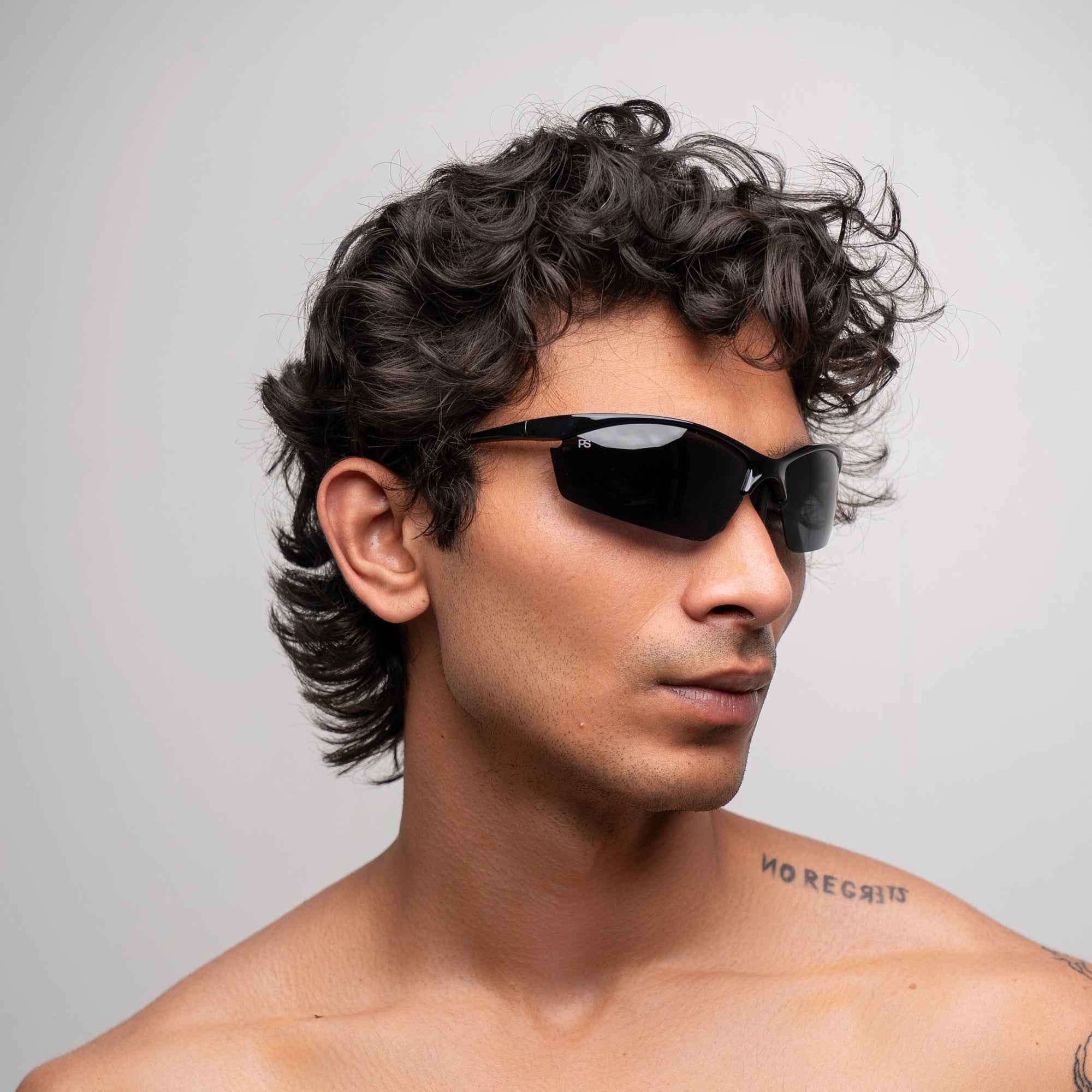 [ Lex ] Polarised Sports Sunglasses : Black/Black - projectshades