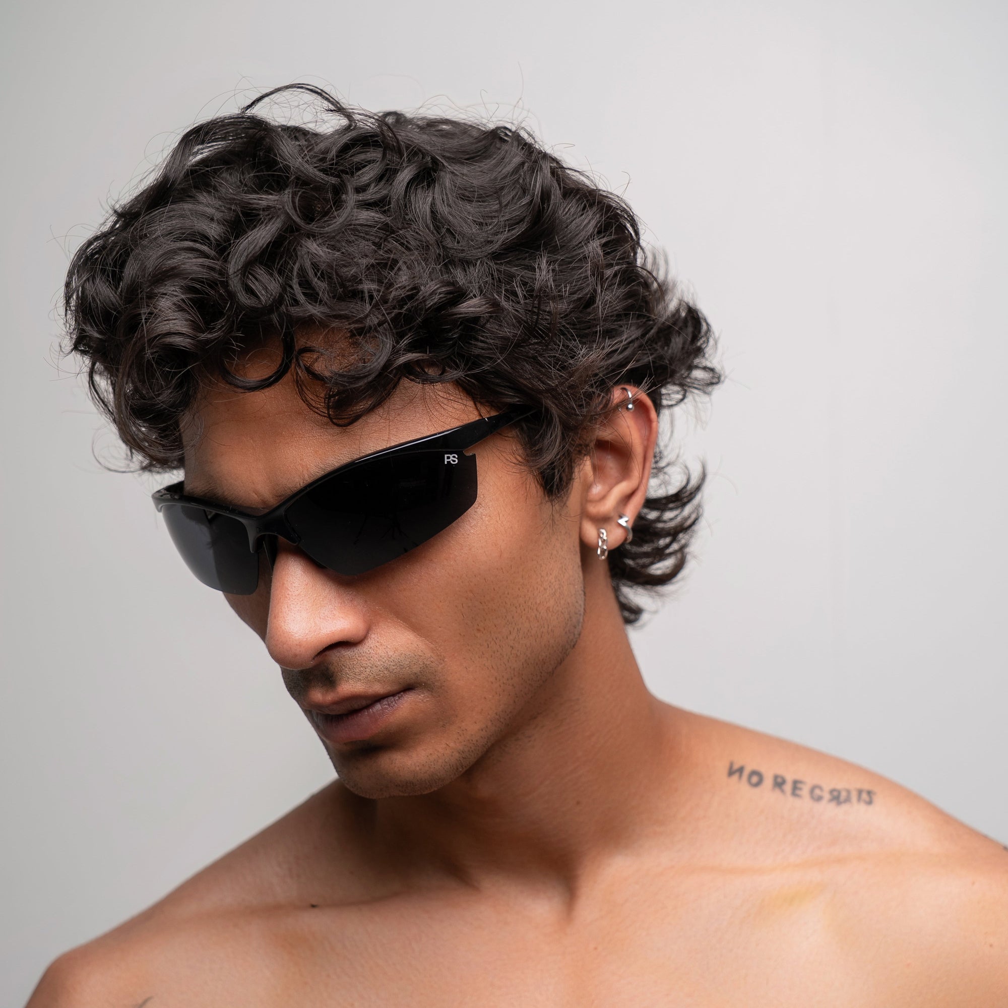 [ Lex ] Polarised Sports Sunglasses : Black/Black - projectshades