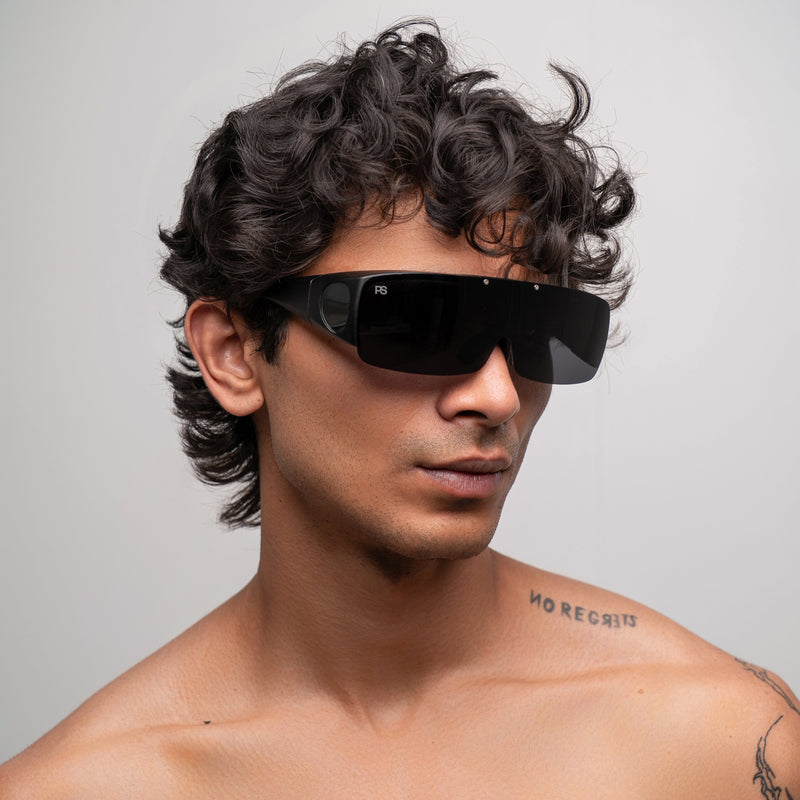 [ Mongul ] Flip-Up Polarsied Sunglasses : Black - projectshades