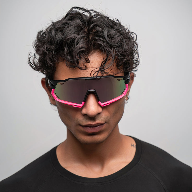 [ Kryptonite ] Polarised Sports Sunglasses : Pink - projectshades