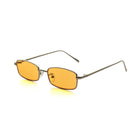 [ Hecate ] Slim Metal Sunglasses : Orange/Silver