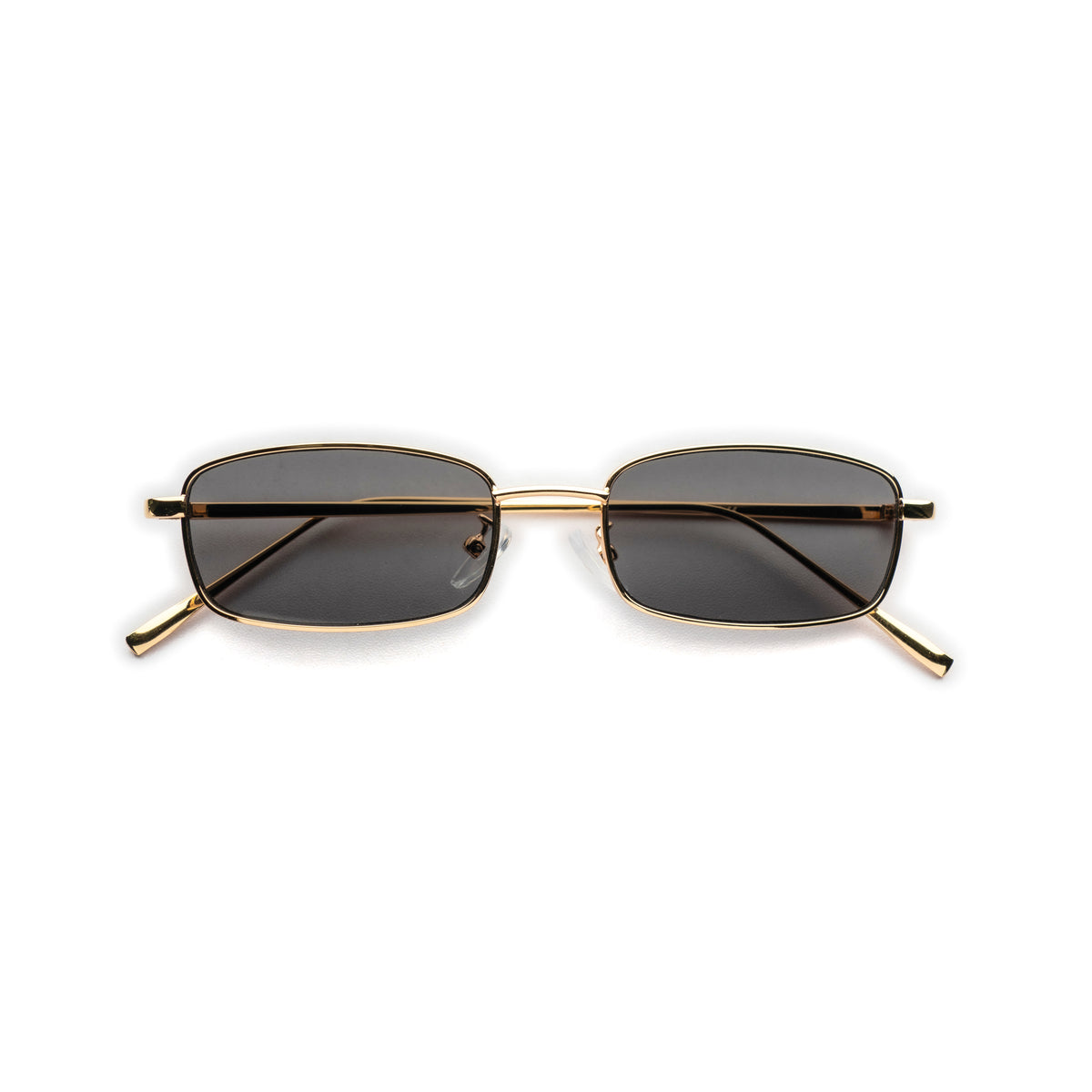 [ Hecate ] Slim Metal Sunglasses : Black/Gold - projectshades