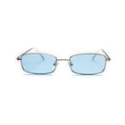 [ Hecate ] Slim Metal Sunglasses : Blue/Silver