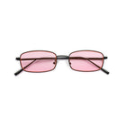 [ Hecate ] Slim Metal Sunglasses : Pink/Black