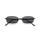 [ Hecate ] Slim Metal Sunglasses : Black/Black